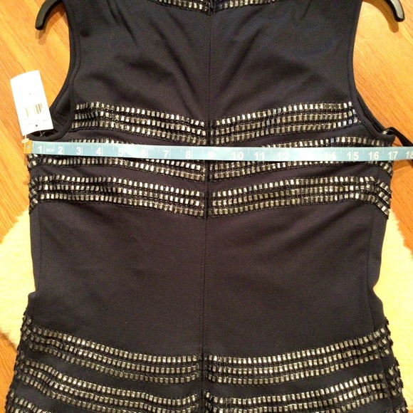 Tadashi Shoji boat neck silver threaded gown - Picture 12 of 14